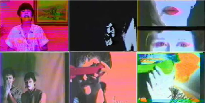 Figura 01 – Frames do vídeo “Interferência”, Eder Santos, 1985.