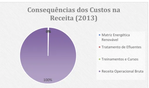 Gráfico nº 1  –  Consequências dos Custos na Receita em 2013 