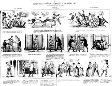 Figura 2: As Aventuras de Nhô-Quim ou Impressões de uma Viagem à Corte, criado por Angelo Agostini, 1869.Fonte: http://nacao.net/page/23/