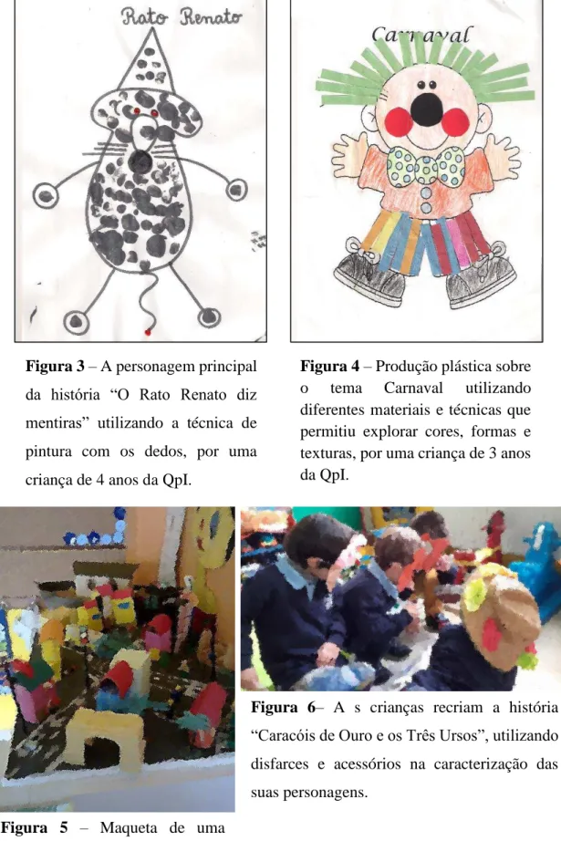 Figura 3  –  A personagem principal  da  história  “O  Rato  Renato  diz  mentiras”  utilizando  a  técnica  de  pintura  com  os  dedos,  por  uma  criança de 4 anos da QpI