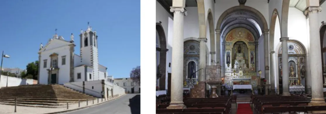 Fig. 3 – Igreja Matriz de Estoi (2013)  Fig. 4 – Interior da Igreja Matriz de Estoi (EP, 2012) 