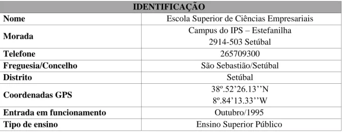Tabela 4: Identificação da UT 