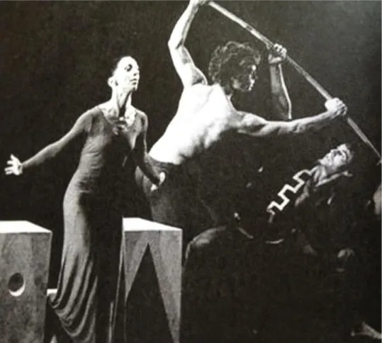 Figura  4:  Rena  Gluck  e  Ohad  Naharin  dançando  em  “Dream”  (1974),  de  Martha  Graham