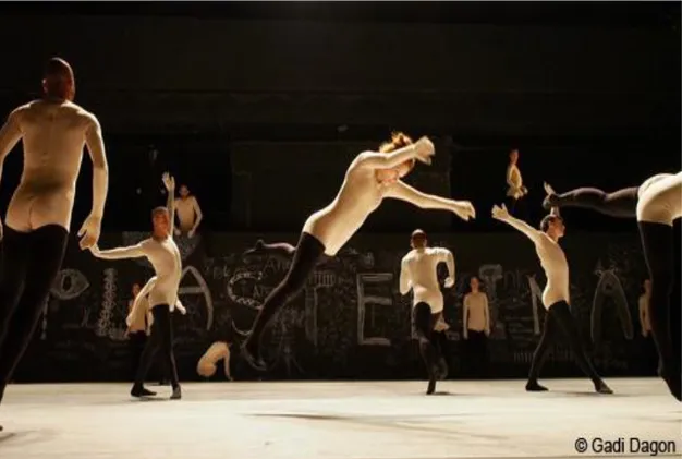 Figura 6: “Vírus”, de Ohad Naharin. Batsheva Dance Company, 2014. Foto retirada do  site   http://www.dansesaveclaplume.com/en-scene/naharins-virus-batsheva-dance-company/ 