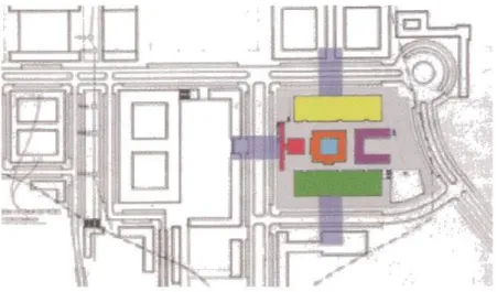 Figura 10 - Planta de usos do projecto inicial da Faculdade de arquitectura 