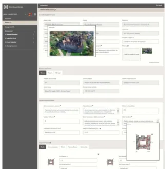 Figure 2 presents an excerpt of the web-platform  for the pre-inspection phase, where it is possible to  upload  data  associated  to  the  building