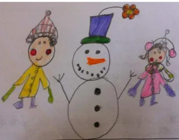 Figura 3 – Desenho: Tomé, Boneco de Neve e Sara 