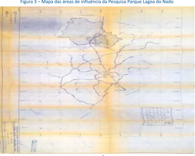 Figura 3 – Mapa das áreas de influência da Pesquisa Parque Lagoa do Nado
