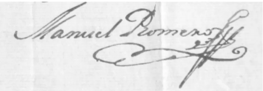 Figura 2. Assinatura de Manuel Romero (filho), 1815. 
