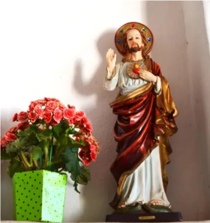 Figura 27 – Imagem do Sagrado Coração de Jesus na Igreja  de Nossa Senhora do Rosário