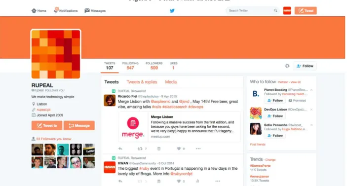 Figura 5  –  Perfil Twitter da RUPEAL