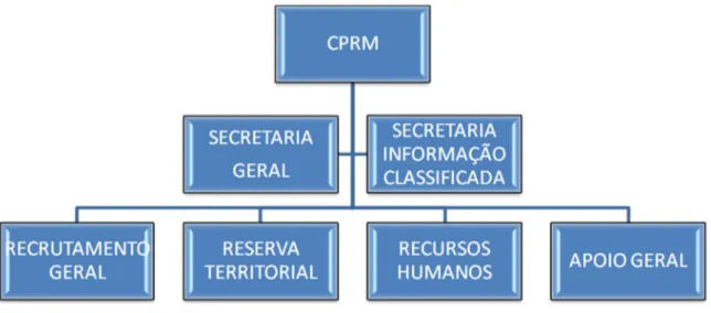 Figura 1: Estrutura orgânica do CPRM (1978). 