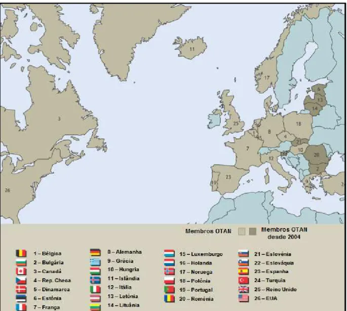 Figura 5: Países-membros da OTAN. 