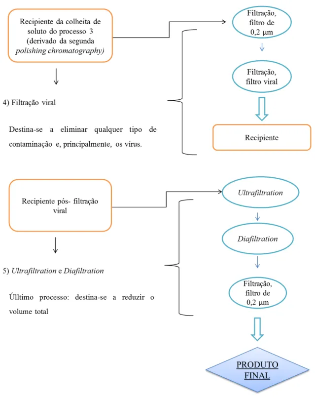 Figura 9 – Processo downstream – Filtração viral; ultrafiltration e diafiltration.  