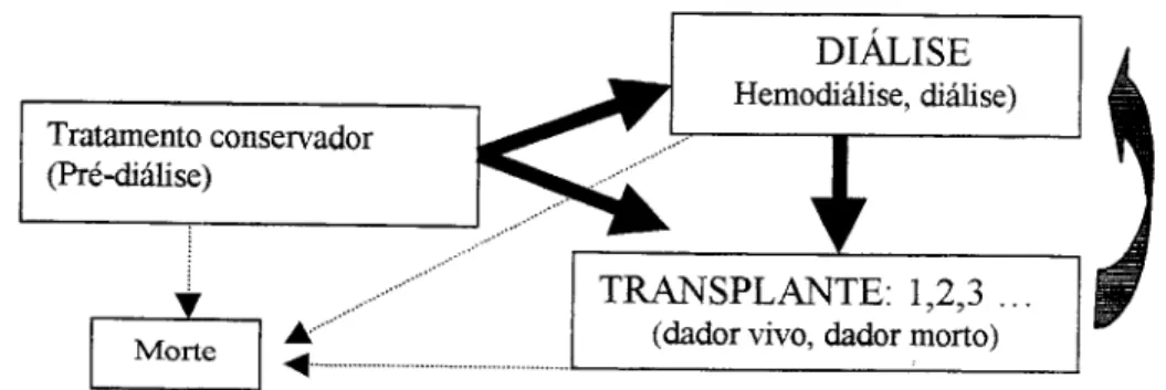 Figura 1 Fases de tratamento na insuficiência renal terminal 