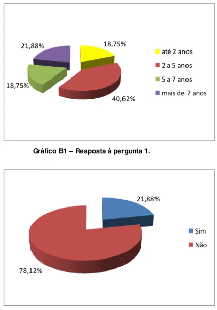 Gráfico B1  –  Resposta à pergunta 1. 