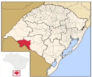 Figura 1 – Mapa – Santana do Livramento, Rio Grande do Sul, Brasil