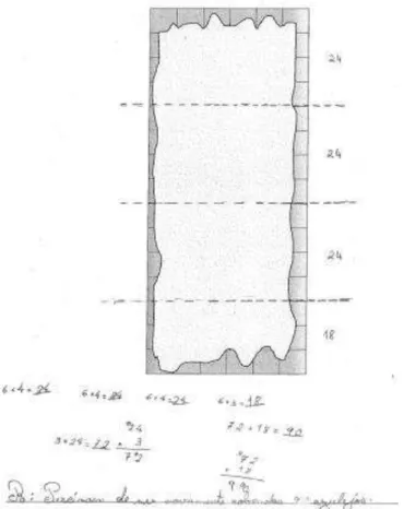 Figura 4  –  Registo efetuado por Ana na resolução da questão 2 da tarefa1. 