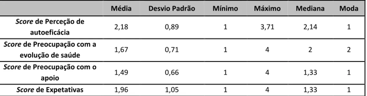 Tabela  13:  Caracterização  da  amostra  de  pessoas  com  dependência  em  função  dos  scores  (agregados) relativos às atitudes 