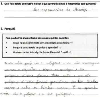 Fig. 10  –  L., Reflexão 1º momento  Fig. 11 –  L., Reflexão 4º momento 