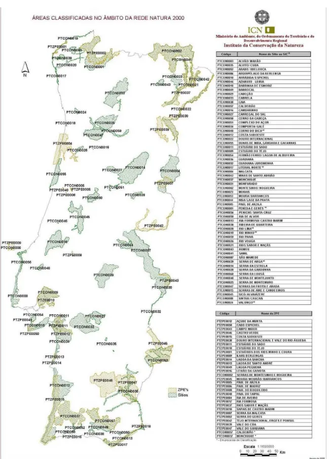 Fig 4.4 – Rede Natura 2000: áreas classificadas 
