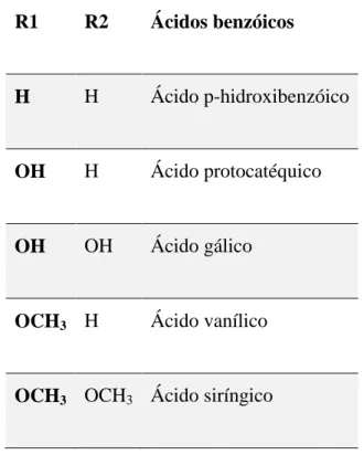 Figura 13  –  Ácidos benzóicos