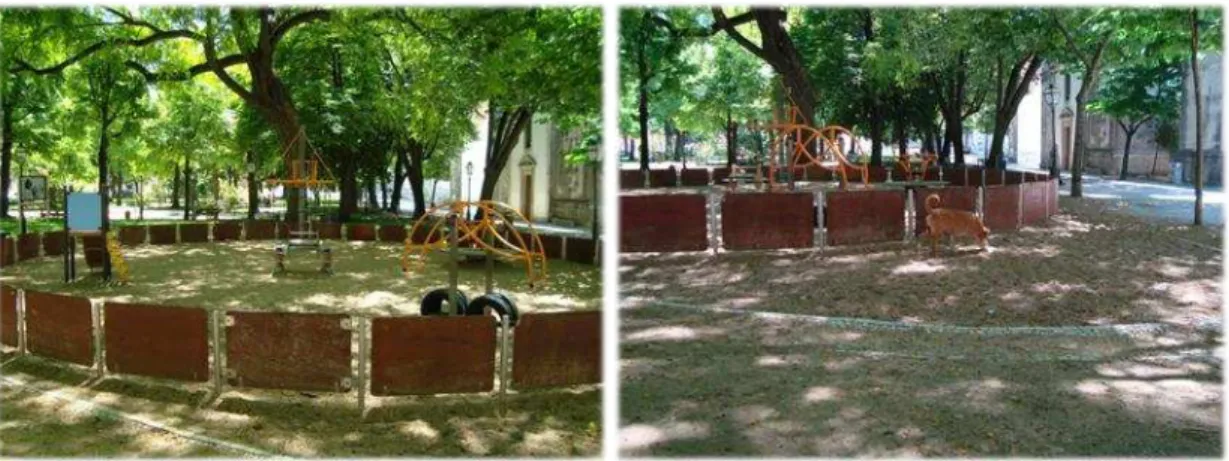 Figura 8.  Instalações do parque infantil do Jardim  Amoreiras