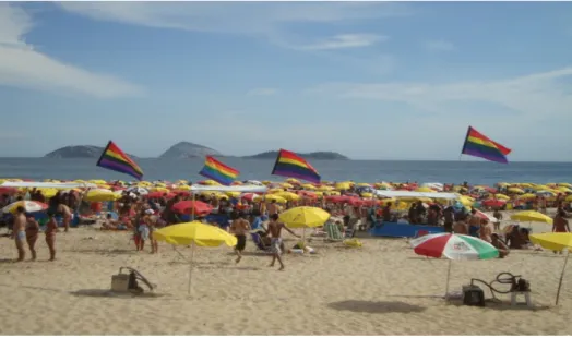 Figura 8: Trecho da praia de Ipanema em frente à Rua Farme de Amoedo.