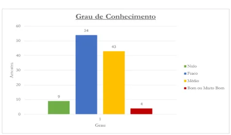 Gráfico 9  –  Grau de Conhecimento 
