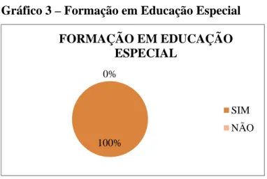 Gráfico 3 – Formação em Educação Especial 