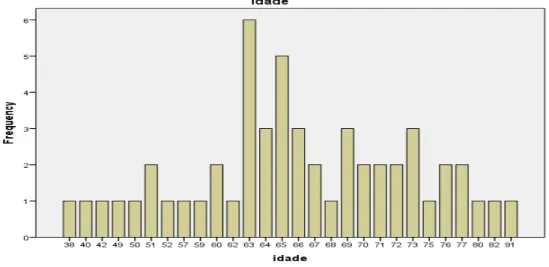 Gráfico 1- Idade dos Participantes