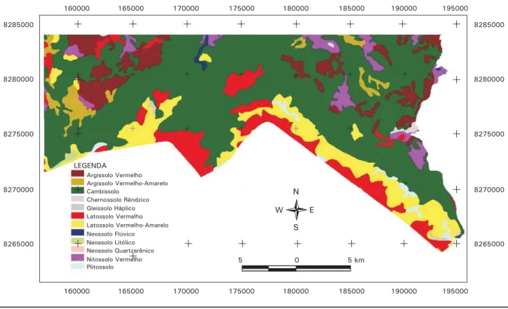 Figura 8. Mapa de solos da APA de Cafuringa, escala 1:100.000.