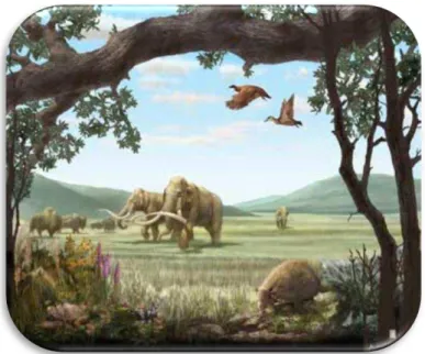 Figura 12 - Paisagem com faunas do Plistocénico  Fonte: http://moblog.whmsoft.net (Acedido a 30/10/2013) 