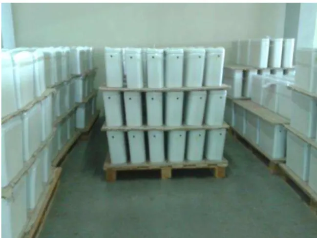 Figura 8 – Inspeção de tanques de porcelana sanitária na passadeira um. 