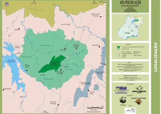 Figura 5 – Mapa da APA do Pouso Alto – Chapada dos Veadeiros – GO. 