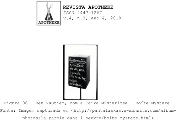 Figura 08 – Ben Vautier, com a Caixa Misteriosa - Boîte Mystère. 