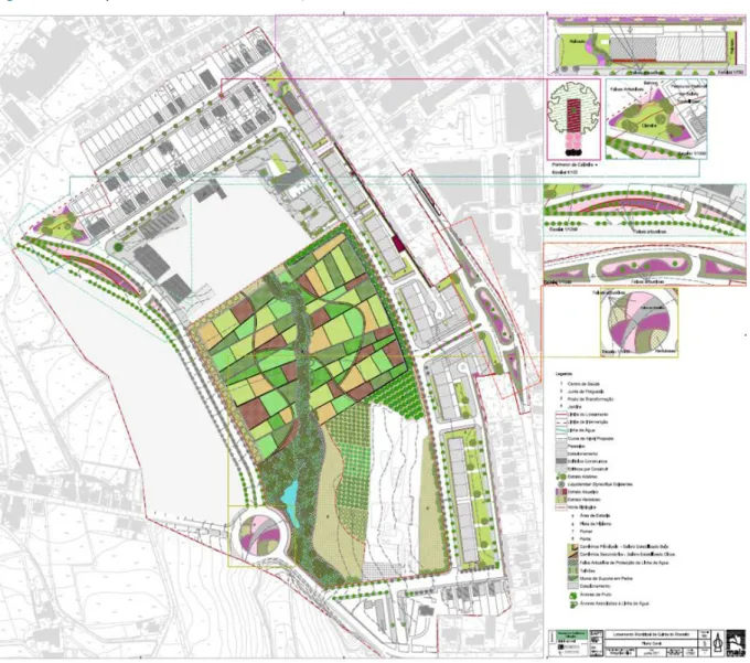 Figura 3 – Plano Geral para as áreas verdes do Loteamento da Quinta do Mosteiro