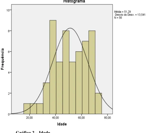 Gráfico 2  –  Idade