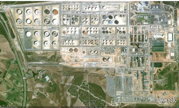 Figura 1.1 – Imagem aérea da Refinaria de Sines. 