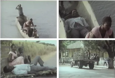 Figura 4: Imagens da saga de Sako e Diminga para se descolocarem na Guiné-Bissau.