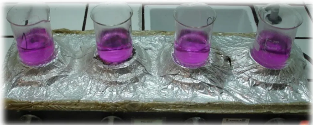 Fig. 10 – Ebulição durante 10 minutos em meio ácido para a determinação da oxidabilidade 