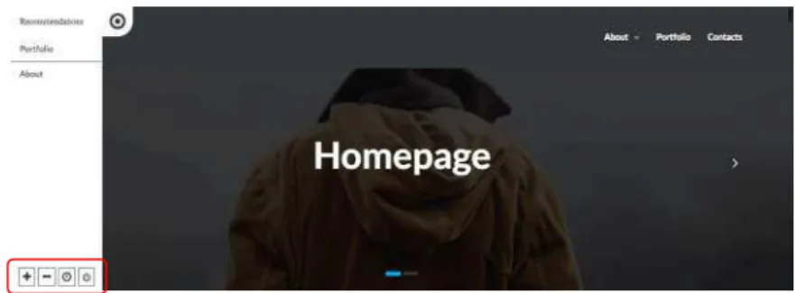 Fig.  3. Recommendation widget customization buttons 