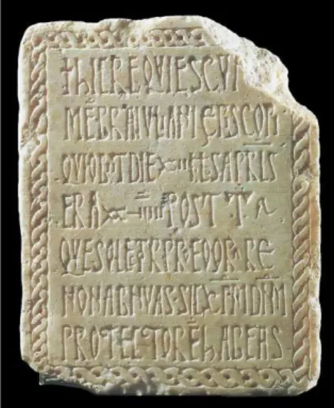 Fig.  1.    Lápida  del  obispo  Juliano  encontrada  en  Cacela