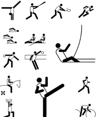 Figura 14 Pictogramas para os Jogos Olímpicos de Seul, 1988. 