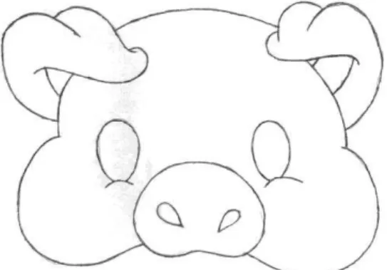 Figura 8: Molde da máscara dos porquinhos 