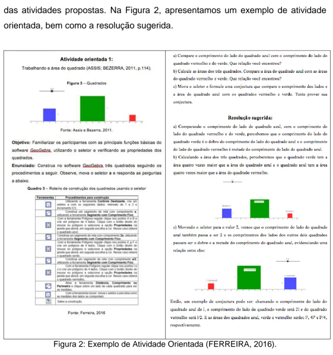 Figura 2: Exemplo de Atividade Orientada (FERREIRA, 2016). 