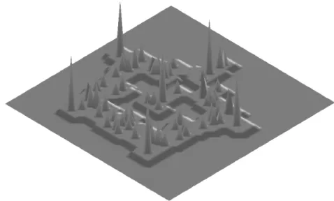 Fig. 6. 3D visualization of the keypoint summation map of the star.