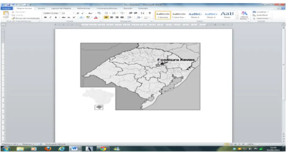 Figura 1 – Município de Fontoura Xavier, espaço central   desta análise empírica