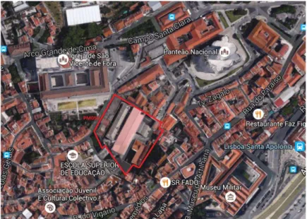 Figura 5 - Imagem aérea da localização e enquadramento geral do PM050/Lisboa 