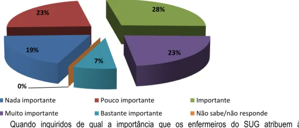 Gráfico  n.º  11.  Gráfico  representativo  da  importância  que  os  enfermeiros  do  SUG  atribuem há existência no SUG de interlocutor de referência 